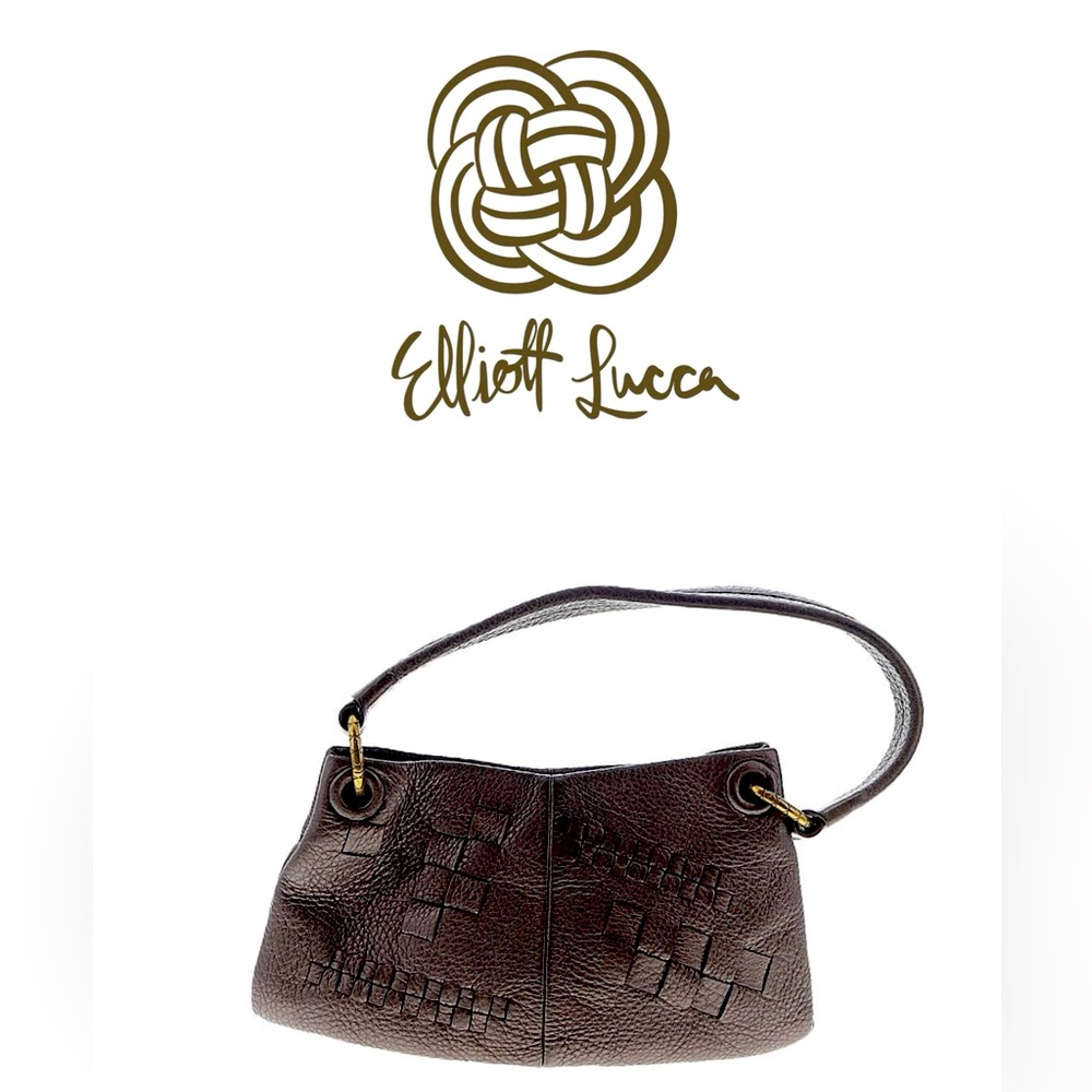 ELLIOT LUCA by SAK Woven black buttery soft leather handbag.